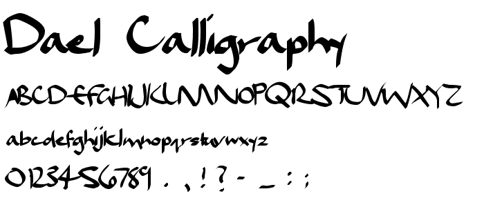 Dael Calligraphy font